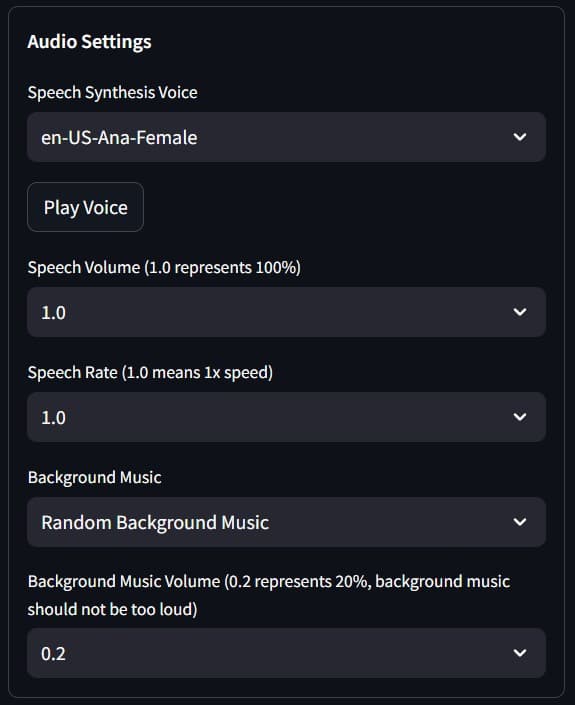 Audio Settings