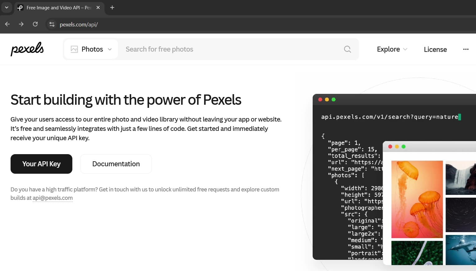 Pexels API