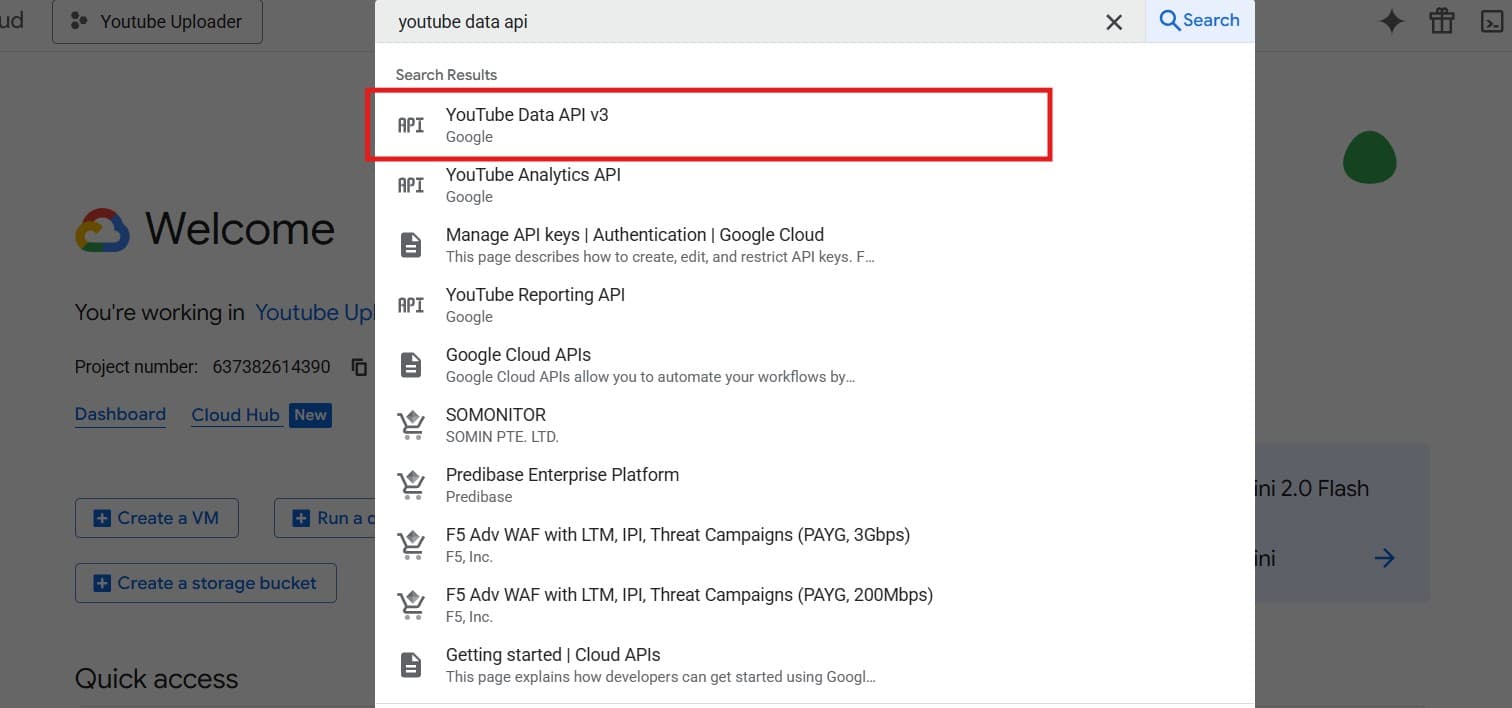 YouTube Data API v3