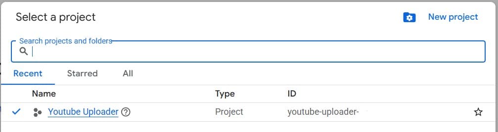 Select Project